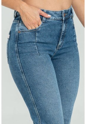 Jeans Mom Pinzas Azul Ragged Pf21350065