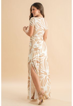 Vestido Malai Beige Ragged Pf31511522