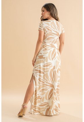 Vestido Malai Beige Ragged Pf31511522