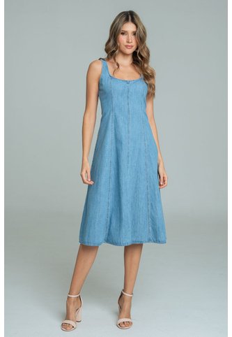 Vestido Cortes Hazel Azul Ragged Pf21510025 Ragged