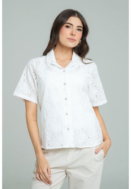Camisa Louise Blanco Ragged Pf11113156