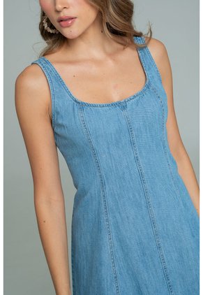 Vestido Cortes Hazel Azul Ragged Pf21510025