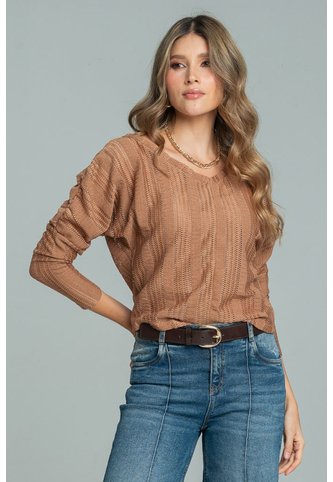 Blusa Korea Rosa Ragged Pf11113213 Ragged