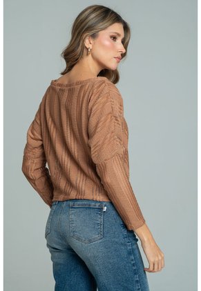 Blusa Korea Rosa Ragged Pf11113213