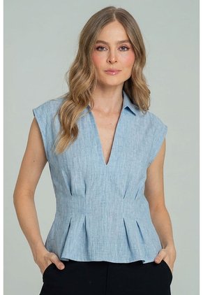 Blusa Nhisa Azul Ragged Pf11113218