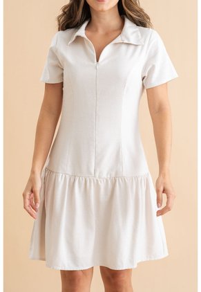 Vestido Corto Genevive Beige Ragged Pf31511524