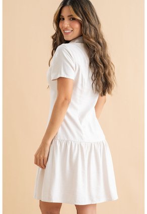 Vestido Corto Genevive Beige Ragged Pf31511524