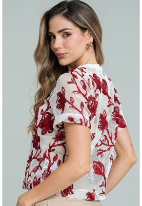 Blusa Romel Rojo Ragged Pf11113196