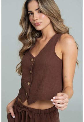 Camisa Amaru Café Ragged Pf11113099