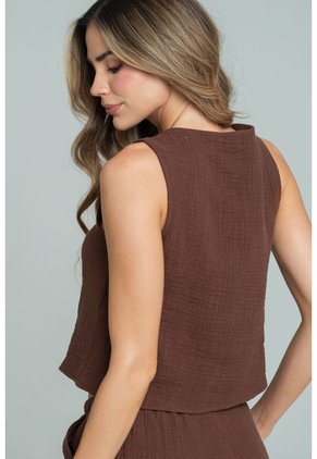 Camisa Amaru Café Ragged Pf11113099