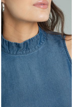 Vestido Galicia Azul Ragged Pf21510023