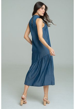 Vestido Galicia Azul Ragged Pf21510023