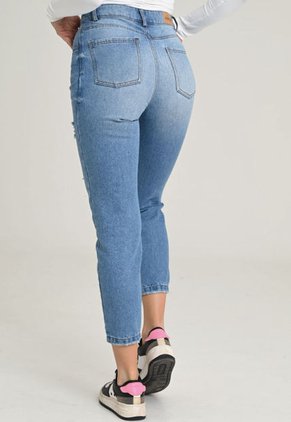 Jeans Mom Giotto Azul Ragged Pf21440001