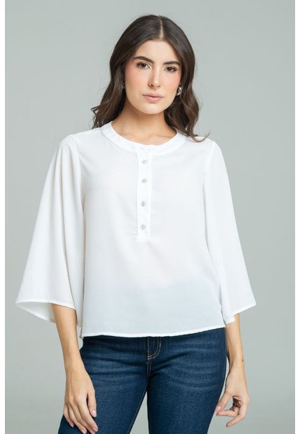 Blusa Julia Blanco Ragged Pf12110880