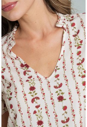 Blusa Nhiall Beige Ragged Pf11113180