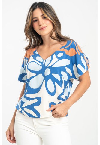 Blusa Ghanni Azul Ragged Pf31113562 Ragged