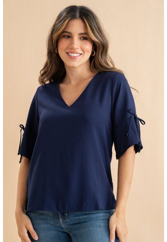 Blusa Bona Azul Ragged Pf31113584 Ragged