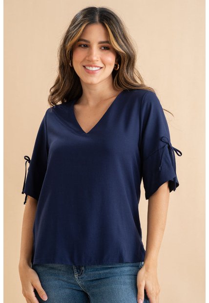 Blusa Bona Azul Ragged Pf31113584