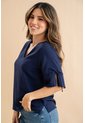 Blusa Bona Azul Ragged Pf31113584 de Ragged