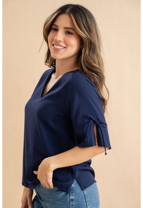 Blusa Bona Azul Ragged Pf31113584