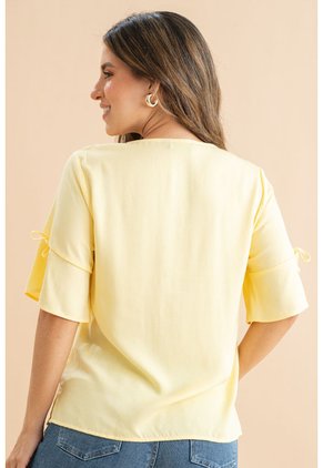 Blusa Bona Amarillo Ragged Pf31113584