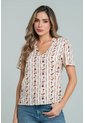 Blusa Nhiall Beige Ragged Pf11113180 de Ragged