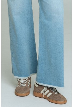 Jeans Strass Azul Ragged Pf21350092