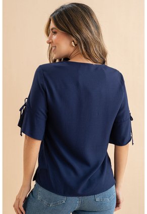 Blusa Bona Azul Ragged Pf31113584