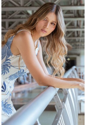 Vestido Mila Azul Ragged Pf11511483