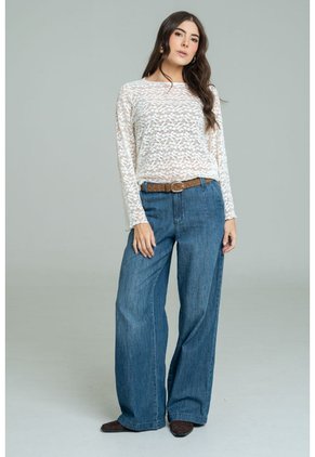 Top Blonda Blanco Ragged Pf11121191