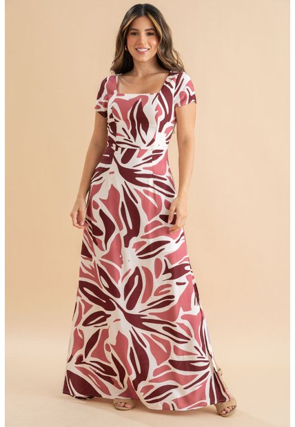 Vestido Malai Rojo Ragged Pf31511522