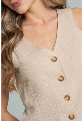 Camisa Amaru Beige Ragged Pf11113099