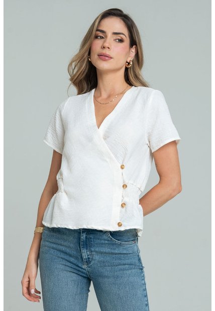 Blusa Cannel Blanco Ragged Pf11113187