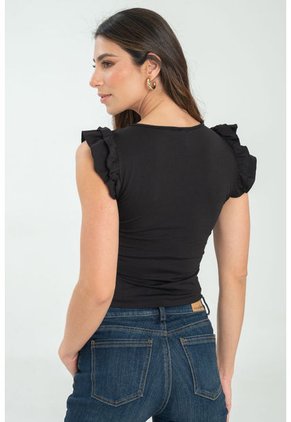 Top Maldivas Negro Ragged Pf13120818
