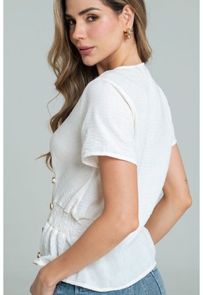 Blusa Cannel Blanco Ragged Pf11113187