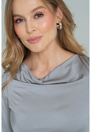 Top Lou Drapeado Plateado Ragged Pf11121180
