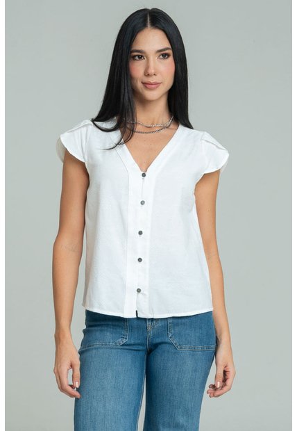 Blusa Melva Blanco Ragged Pf11113192