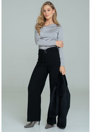 Top Lou Drapeado Plateado Ragged Pf11121180