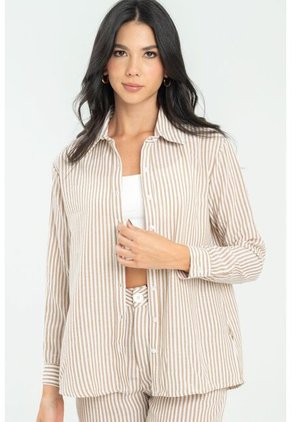 Bluson Rayas Beige Ragged Pf11112857