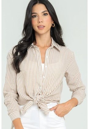 Bluson Rayas Beige Ragged Pf11112857