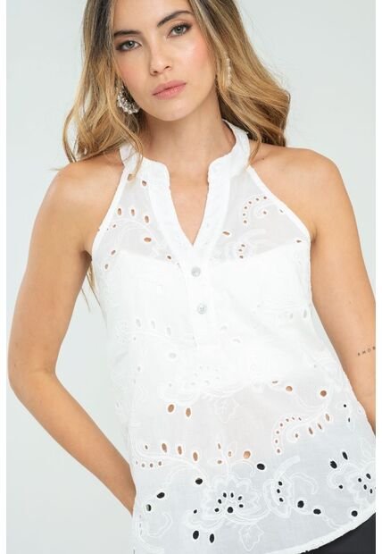 Blusa Ghabby Blanco Ragged Pf11112864