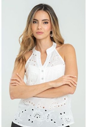 Blusa Ghabby Blanco Ragged Pf11112864
