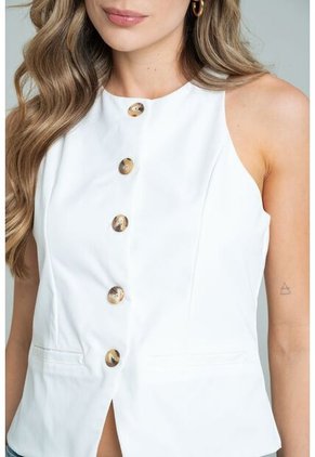 Chaleco Khrewe Blanco Ragged Pf12150033