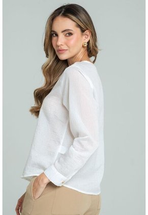 Blusa Hissa Blanco Ragged Pf12110868