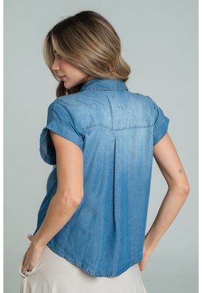Camisa Zoe Azul Ragged Pf21110034