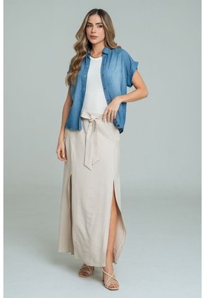 Camisa Zoe Azul Ragged Pf21110034