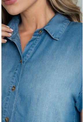 Camisa Zoe Azul Ragged Pf21110034
