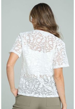 Blusa Ariel Blanco Ragged Pf11113089