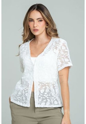 Blusa Ariel Blanco Ragged Pf11113089