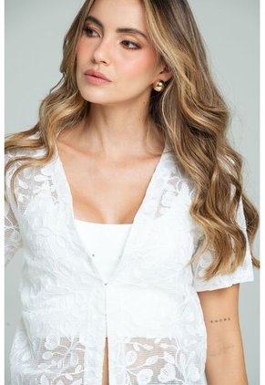 Blusa Ariel Blanco Ragged Pf11113089